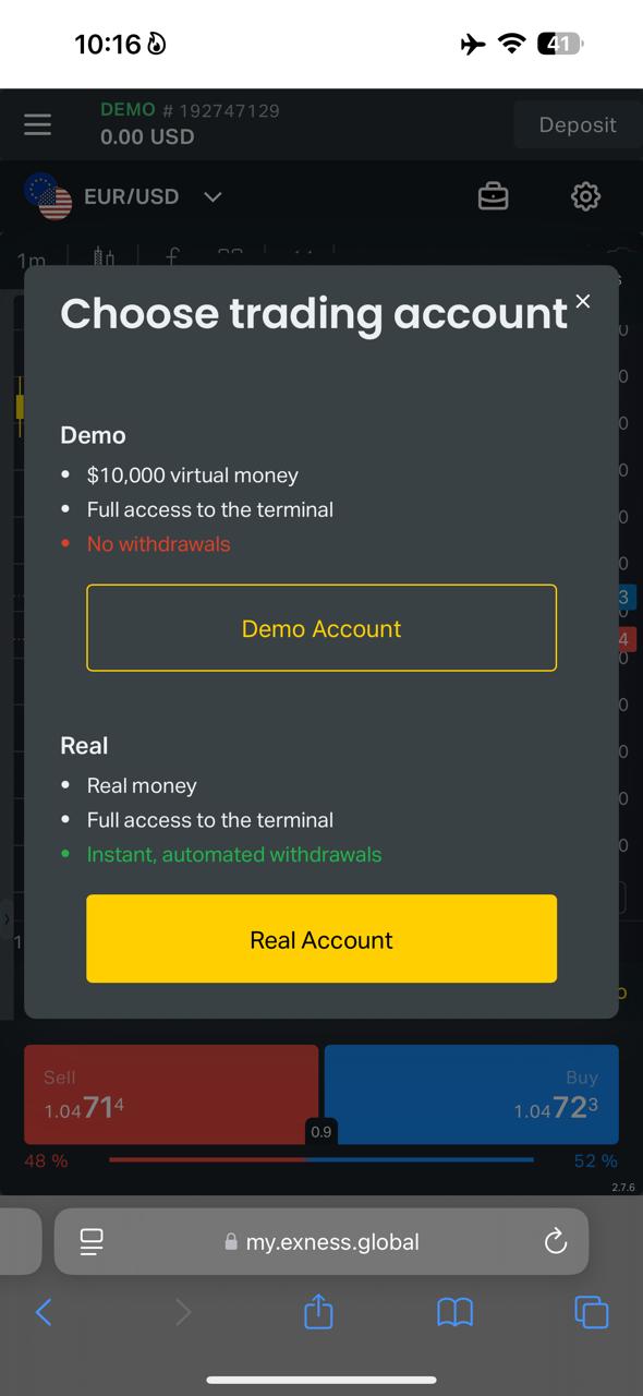 Step 8 — Account created successfully