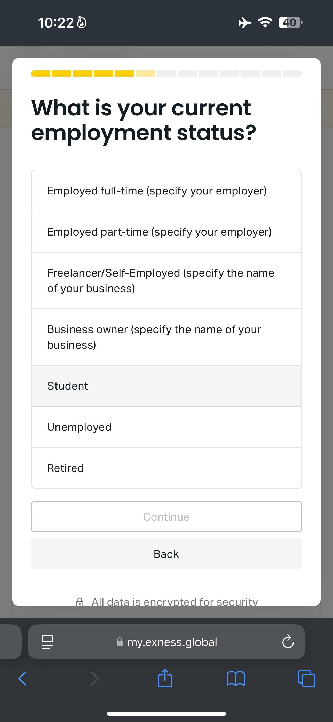 Step 16 — Select document type